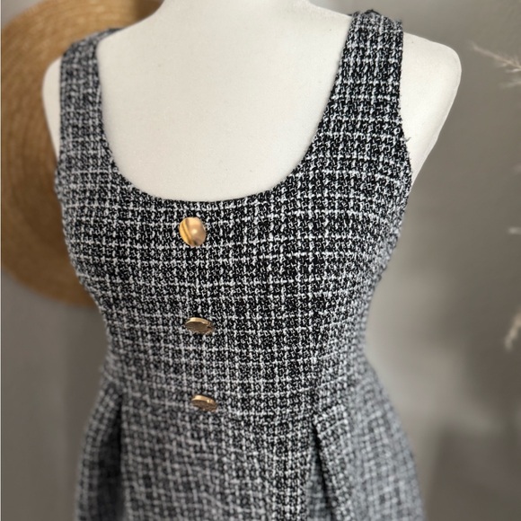 Tweed Dress- black and white - Picture 2 of 4